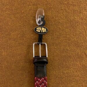 Zep-Pro Mens Medium Red Braided Elastic Stretch Belt NWT